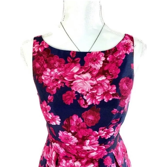JESSICA HOWARD Floral Sleeveless Box Pleat Dress - Picture 2 of 5